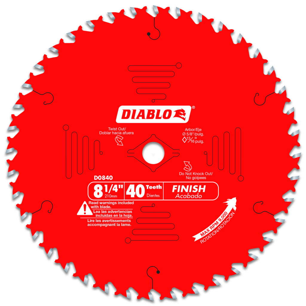 8-1/4" x 40-Teeth Finishing Saw Blade for Wood