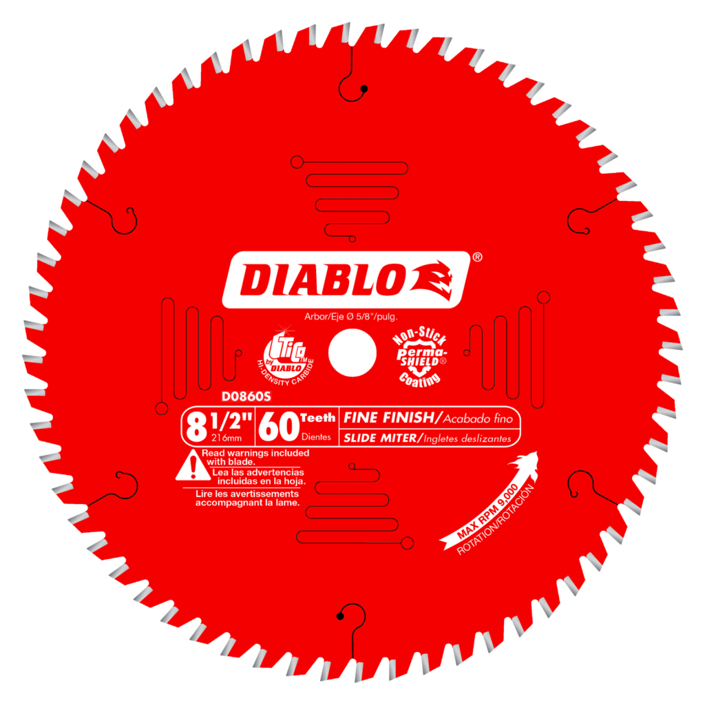 8-1/2" x 60-Teeth Fine Finish Saw Blade for Wood