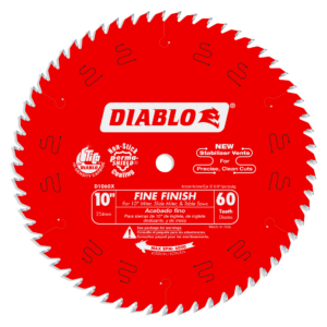 10" x 60-Teeth Fine Finish Saw Blade for Wood