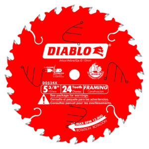 5-3/8" x 24-Teeth Framing Saw Blade for Wood