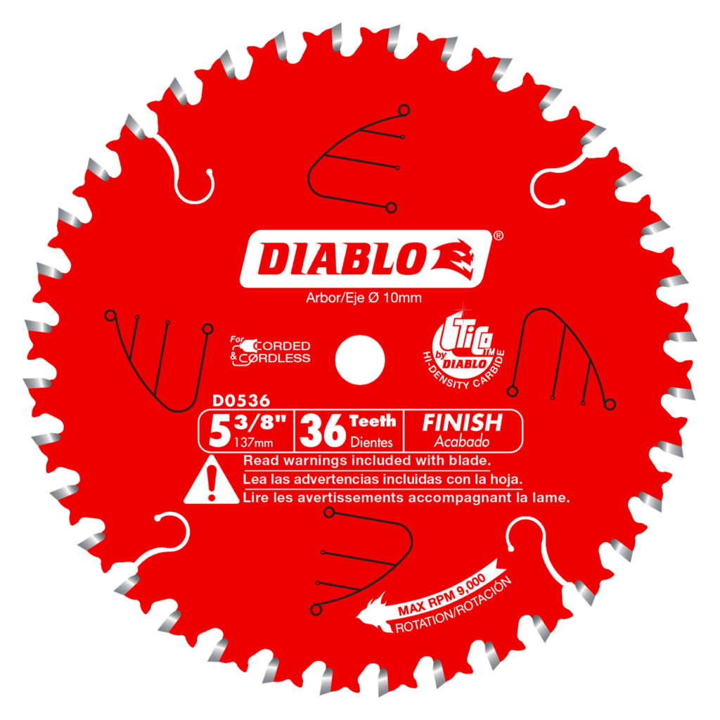 5-3/8" x 36-Teeth Finish Trim Saw Blade for Wood