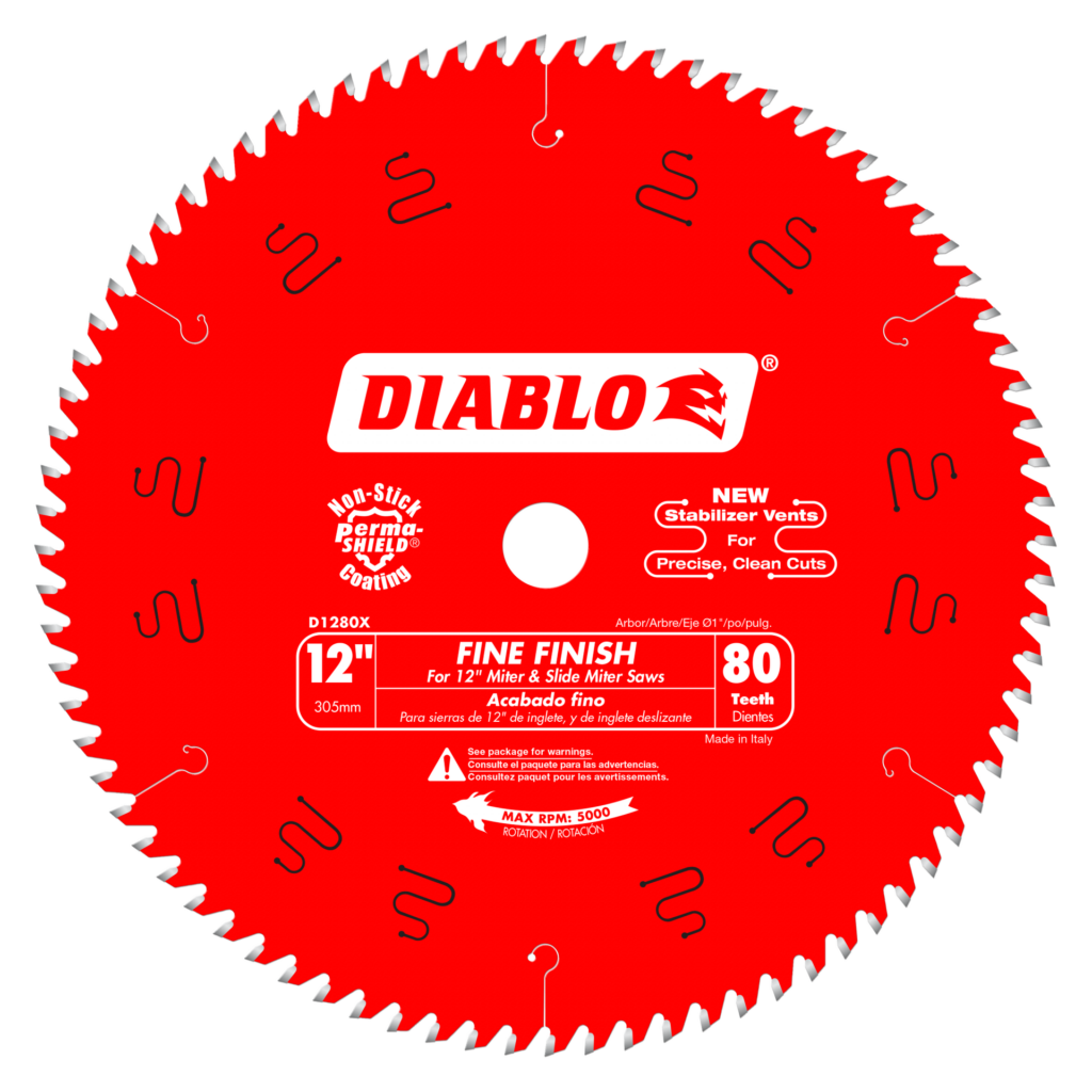 12" x 80-Teeth Fine Finish Saw Blade for Wood