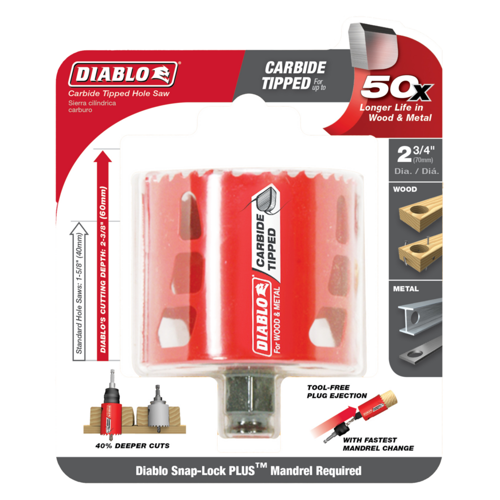 2-3/4" Carbide Teeth Hole Saw for Wood and Metal