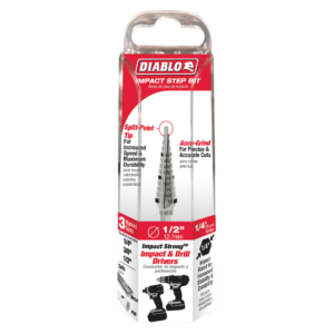 1/4" - 1/2" Impact Step Drill Bit (13 Steps)