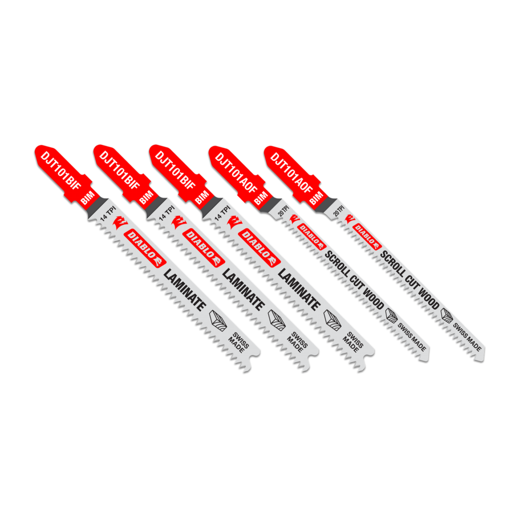 Bi-Metal Jig Saw Blade Set for Laminate Material (5-Piece)