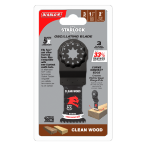1-1/4" Demo Demon™ Starlock Bi-Metal Oscillating Blades for Clean Wood (3-Pack)