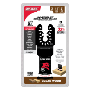 1-1/4" Demo Demon™ Universal Fit Bi-Metal Oscillating Blades for Clean Wood (3-Pack)