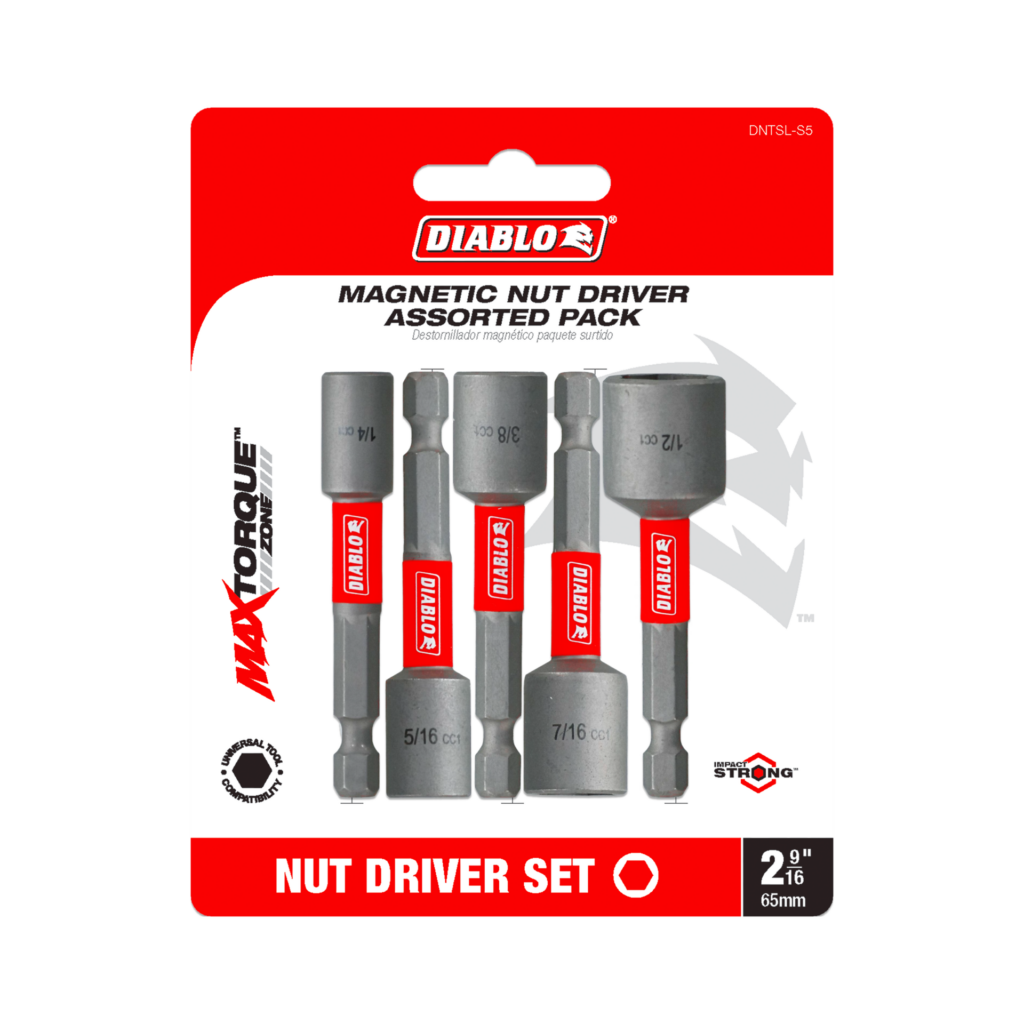 2-9/16" Magnetic Nut Driver Assorted Pack (5-Piece)