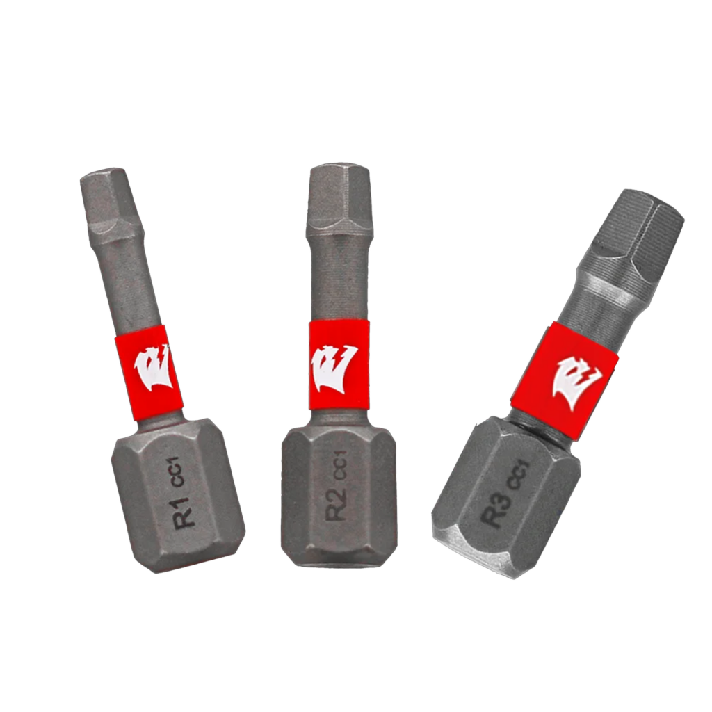 1" Assorted Square Drive Bits (3-Piece)