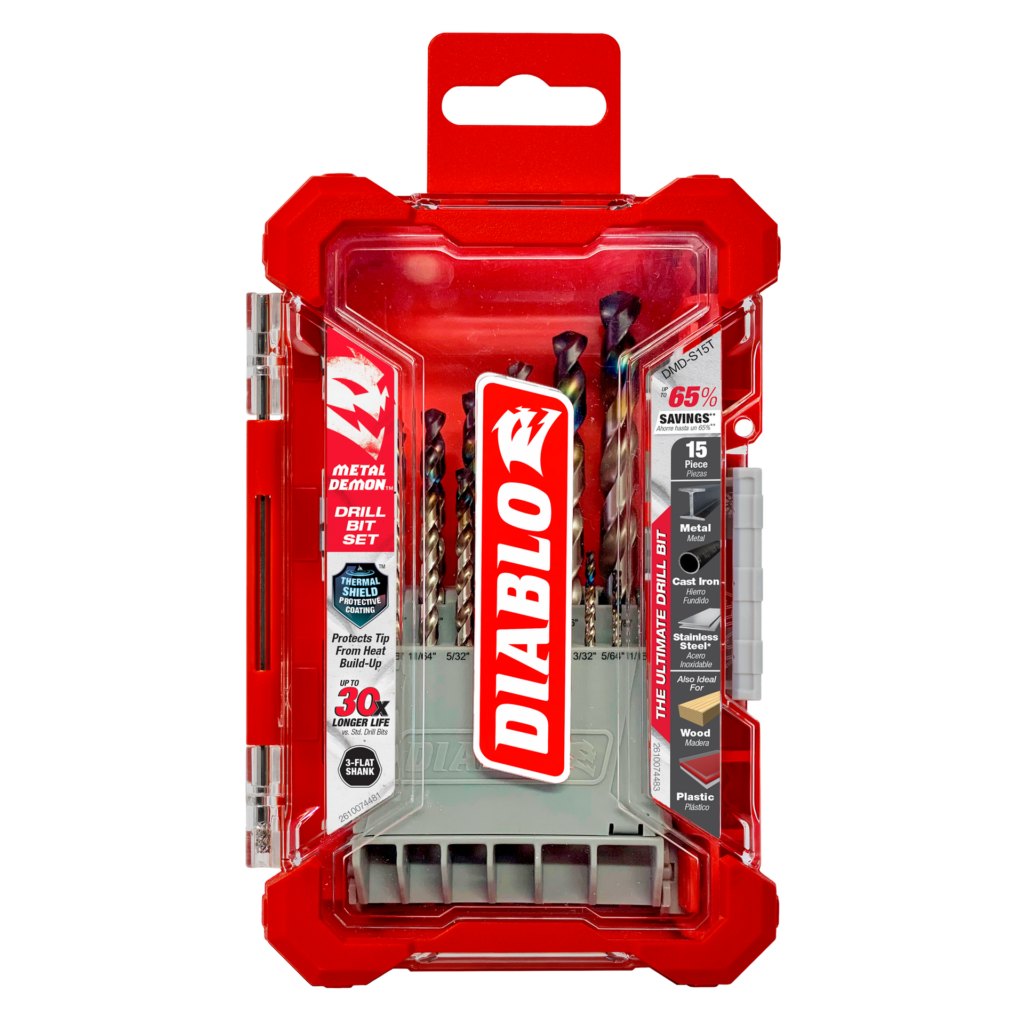 15 pc Metal Demon™ Drill Bits Set for Mild, Hardened and Stainless Steels