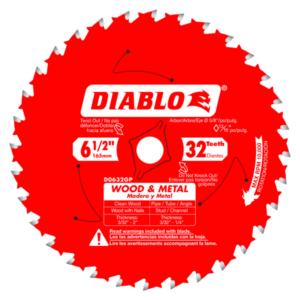 6-1/2" x 32-Teeth Carbide Saw Blade for Wood and Metal
