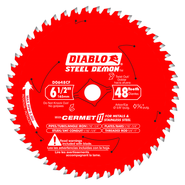 6-1/2" x 48-Teeth Steel Demon™ Cermet II Saw Blade for Medium Metal