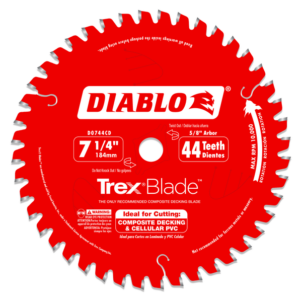 7-1/4" x 44-Teeth TrexBlade™ Saw Blade for Composites and Plastic