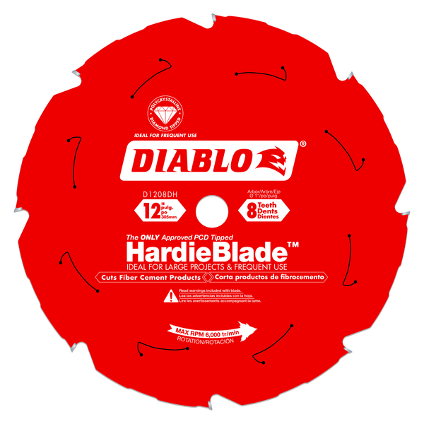 12" x 8-Teeth HardieBlade™ Saw Blade for Fiber Cement