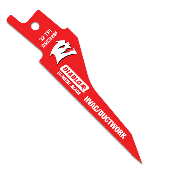 3-1/4" 32TPI Bi-Metal Reciprocating Saw Blades for HVAC/Ductwork (5-Pack)