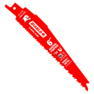 6" 8/14TPI Bi-Metal Reciprocating Saw Blades for General Purpose Cuts (5-Pack)