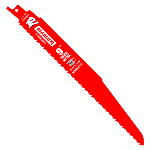 9" 8/10TPI Bi-Metal Reciprocating Saw Blades for Thick Metal (5-Pack)