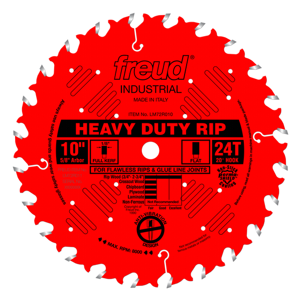 10" Heavy-Duty Rip Blade (Perma-Shield Non-Stick Coating)